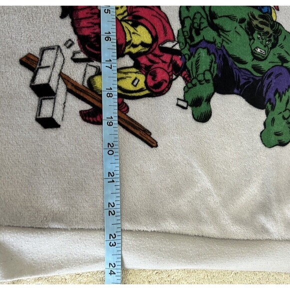 Marvel Womens L White Fleece SOFT Sweater Iron Man, Hulk, Thor & Captain America - Picture 11 of 11